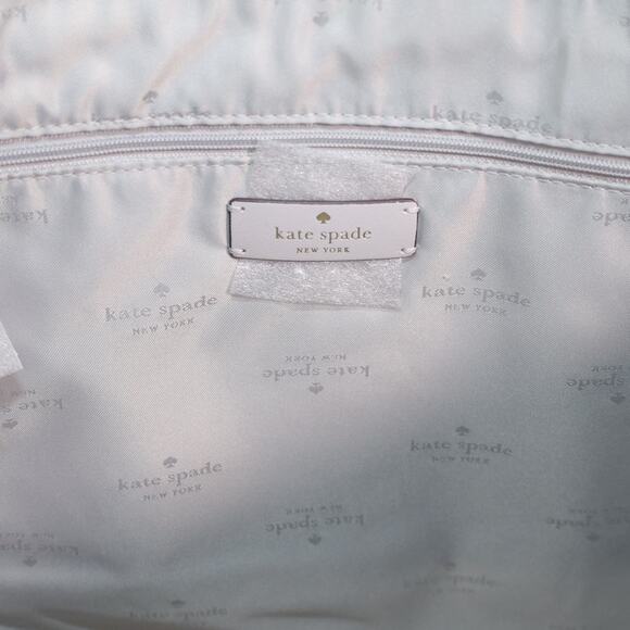 Kate Spade Kitt Nylon Large Daily Tote Shoulder Bag - Platinum Grey - NWT - Picture 5 of 9
